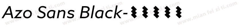 Azo Sans Black字体转换